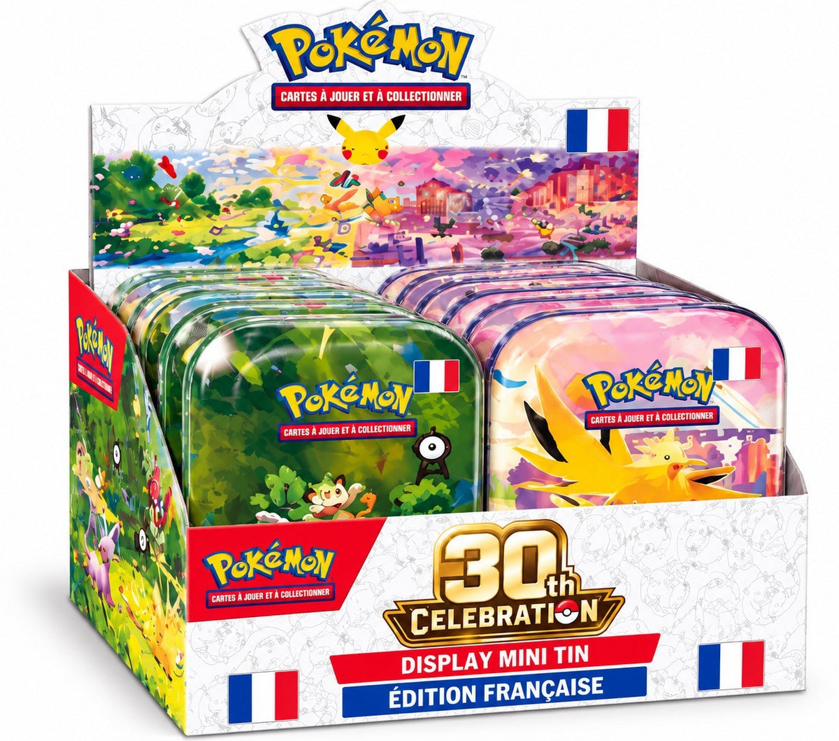 Pokémon – Display 10 Mini Tins – 30e Anniversaire – Français